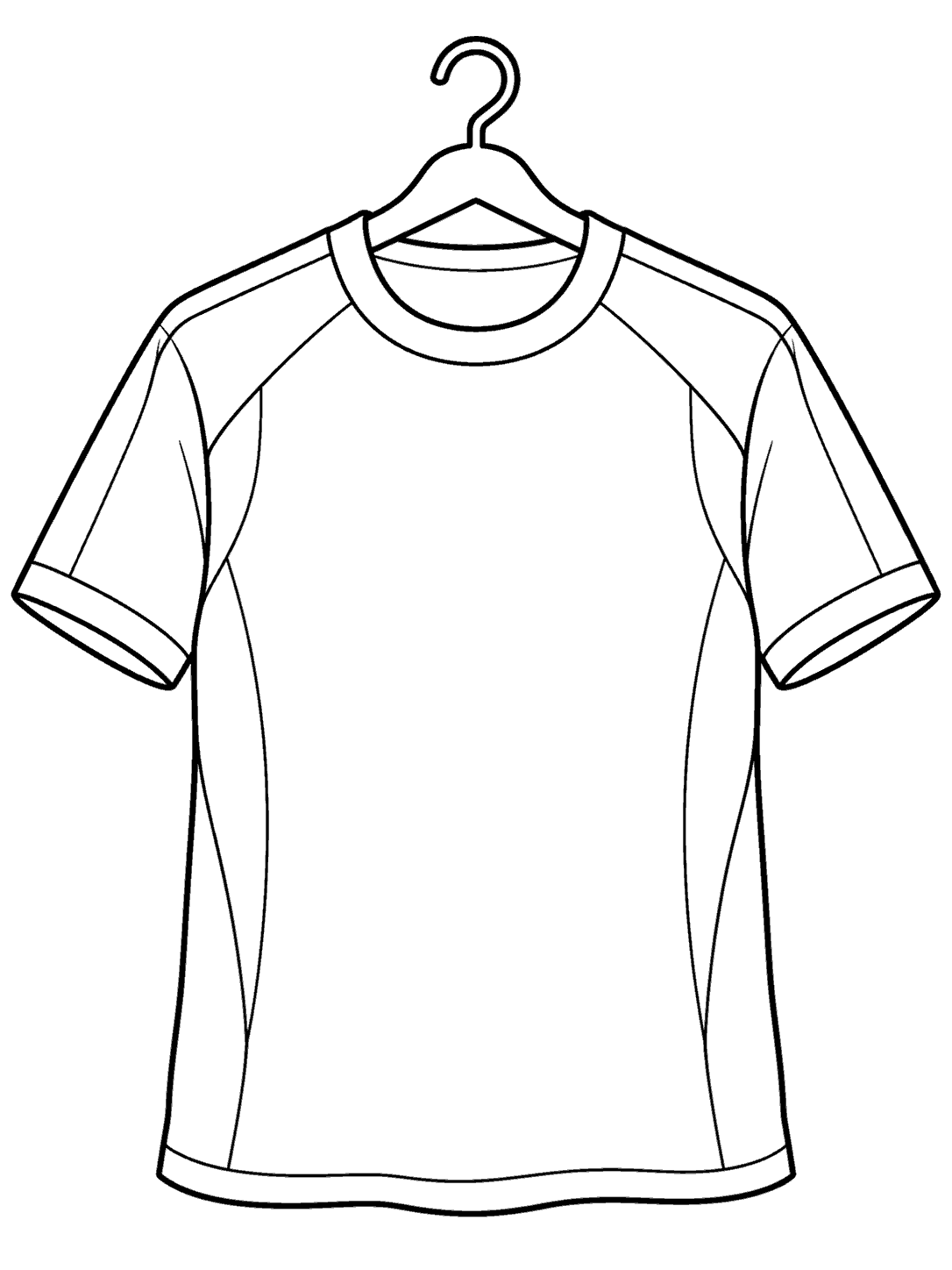 Unmarked soccer jersey coloring page